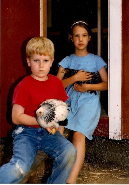 At age 7, my best friend and I were very serious about our domesticates: Elizabeth (front) and Margaret (back). 